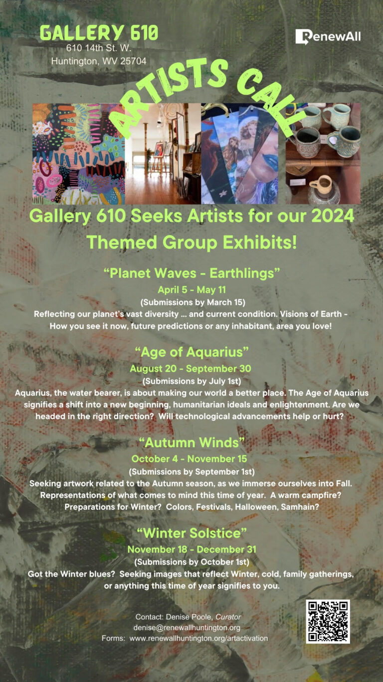 Poster for 610 gallery call for artists 2024
